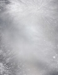 Wall Mural - snow on the window - abstract light silver background - generative ai