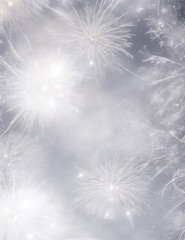 Wall Mural - christmas background with snowflakes - abstract light silver background - Generative AI