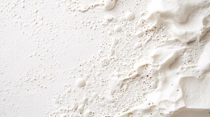 Poster - White foam texture creating abstract shapes on rough surface