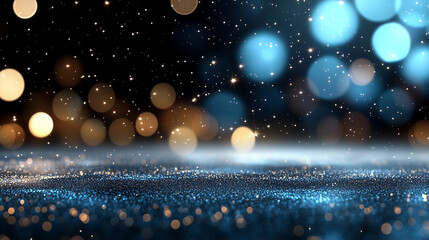 Poster - Sparkles and Bokeh Background with Shimmering Glitter Effects for Stunning Visuals