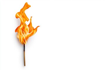 Poster - A clean, minimalist design of a single spark igniting a burst of flames against a white background
