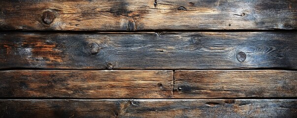Poster - Weathered wooden planks creating a textured backdrop