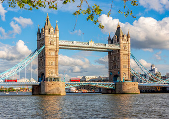 Wall Mural - Famous Tower bridge over Thames river, London, UK