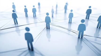Poster - Network connecting business people using social media communication platform