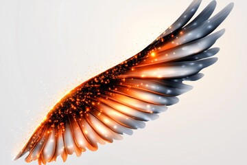 Poster - A clean graphic of a glowing fairy wing on a white background, accented with simple sparkles