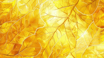 Aufkleber - autumn leaves background. yellow autumn leaves texture. 3d illustration