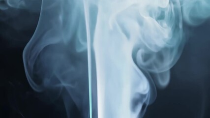 Poster - Captivating moments of swirling smoke patterns against a dark background showcasing fluid dynamics and artistic expressions