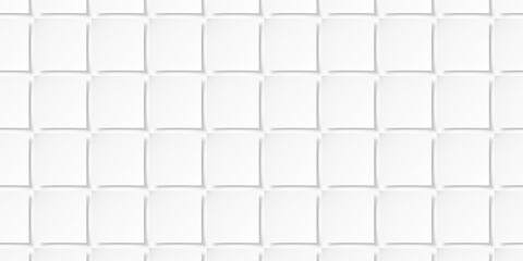 Poster - large white bend squares or planes geometry background wallpaper banner, flat lay