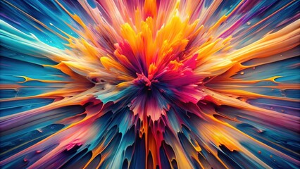 Wall Mural - Abstract Colorful Paint Explosion A Vibrant Swirl of Hues