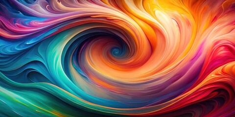 Wall Mural - Abstract swirling vortex of vibrant hues and dynamic color gradients