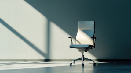 Poster - modern office chair in minimalist space with natural light