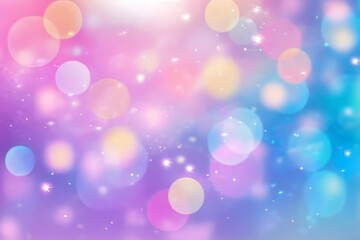 Poster - Soft blurred bokeh lights creating a dreamy atmosphere with vibrant colors and gentle glows