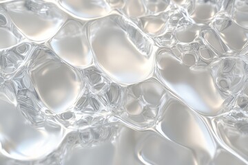 Poster - Glossy clear ice sheet texture featuring air pockets with a reflective finish suitable for various design projects