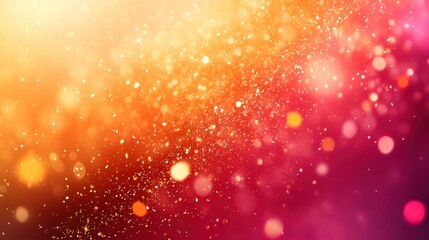 Wall Mural - Colorful bokeh effect with shimmering lights on a gradient background.