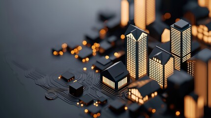 Poster - Increasing Property Taxes Concept, Advanced Digital Concept of AI-Driven Property Tax Evaluation for Smart City Planning and Management