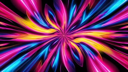 Poster - Moving colorful abstract background. Dynamic neon Effect.