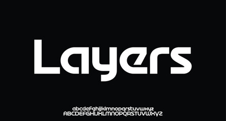 Poster - Modern font creative modern alphabet. minimalist style fonts set. vector illustration
