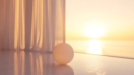 Canvas Print - Soft ivory light fading into a gentle glow with subtle reflections