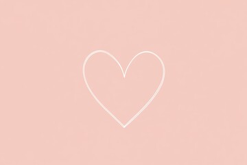 a beautifully minimalist heart symbol set against a gentle, soft pink background, perfectly embodyin