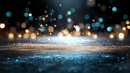 Poster - Bokeh lights sparkling background with shimmering effects and glowing colors