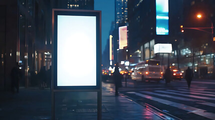 White billboard mockup template