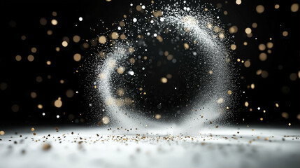 Poster - Sparkles and sparkling dust creating a graphic background with shimmering effects and motions