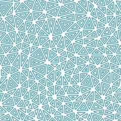 Poster - Geometric template background. Multiple repeated inner triangles. Compact triangles size. Solid Color style. Seamless pattern. Modern vector tiles. Elegant vector illustration.
