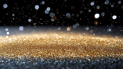 Poster - Glittering shimmering glitter with sparkling background in festive celebration setting