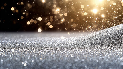 Poster - Sparkle background with glitter texture and shimmering lights for festive decoration