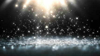 Poster - Sparkles shimmering light with sparkling background in a dazzling display