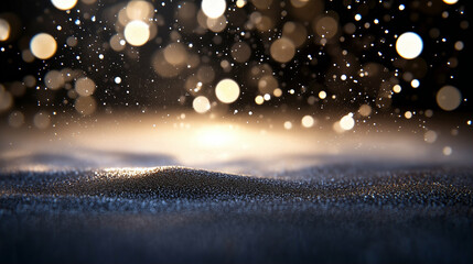 Poster - Bokeh effect background with shimmering particles and soft focus lighting for artistic photography