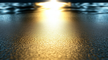 Poster - Water surface reflecting sunlight creating shimmering patterns and vibrant colors