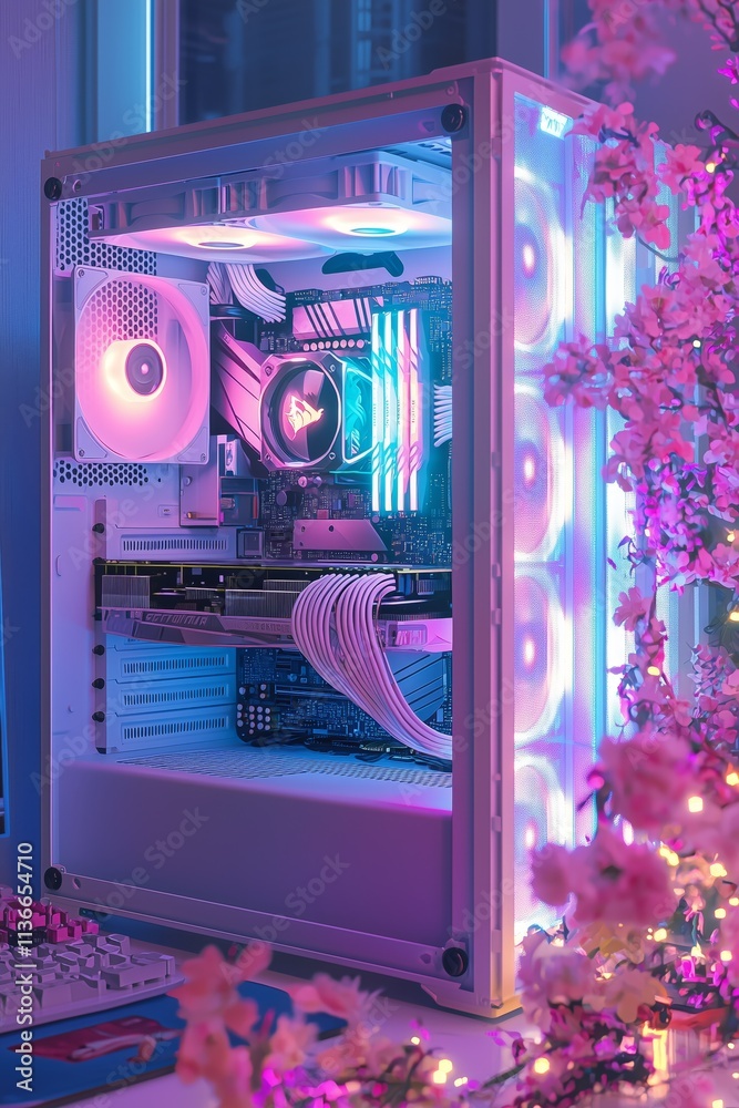 Fan System Unit Computer computer system unit with fans motherboard video card RGB Stock Photo ...
