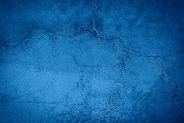 Wall Mural - Vintage blue wall texture shoving abstract dirt cement surface with cracks