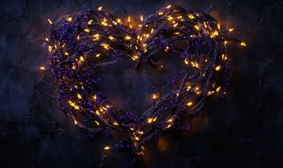 Poster - A heart made of lights is lit up