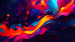 © Ashik - A painting of a rainbow colored liquid
