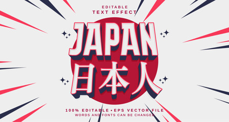 Poster - editable text style effect - japan text style theme.