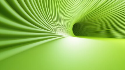 Poster - Mesmerizing Green Tunnel With Flowing Lines Creates an Intriguing Optical Illusion