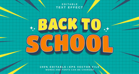 Poster - editable text style effect - back to school text style theme.