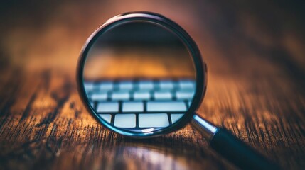 Poster - A magnified view of a wireless keyboard showing off its compact design