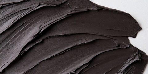 Aufkleber - Dark fillet cream texture showcases smooth, rich consistency and rich color ideal for culinary applications and artistic presentations