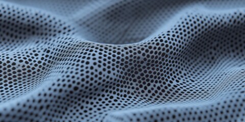 Poster - Detailed texture of a mesh fabric displaying intricate patterns and design elements ideal for fashion or industrial applications