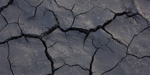 Poster - Lava cracks texture showcasing intricate patterns and unique formations in volcanic landscape