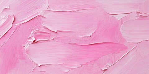 Poster - Elegant texture of pink oil painting showcasing smooth strokes and vibrant hues in a soft, abstract design