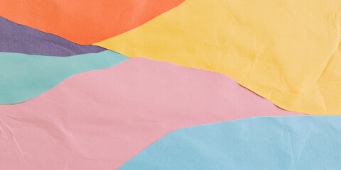 Poster - Vibrant recycled paper texture showcases trendy colors and clean shadows for stylish designs