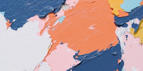 Aufkleber - Texture of torn plastic revealing colorful layers in vibrant shades across a surface, showcasing artistic chaos