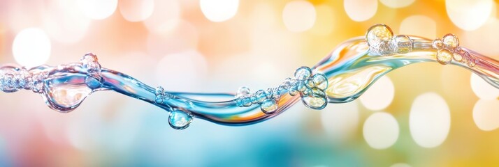 Poster - Exploring the Harmony of Colors and Forms in an Abstract Quantum Flow of Liquid Dynamics
