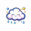 © JK_kyoto - Cute cloud with stars and raindrops, radiating joy and charm