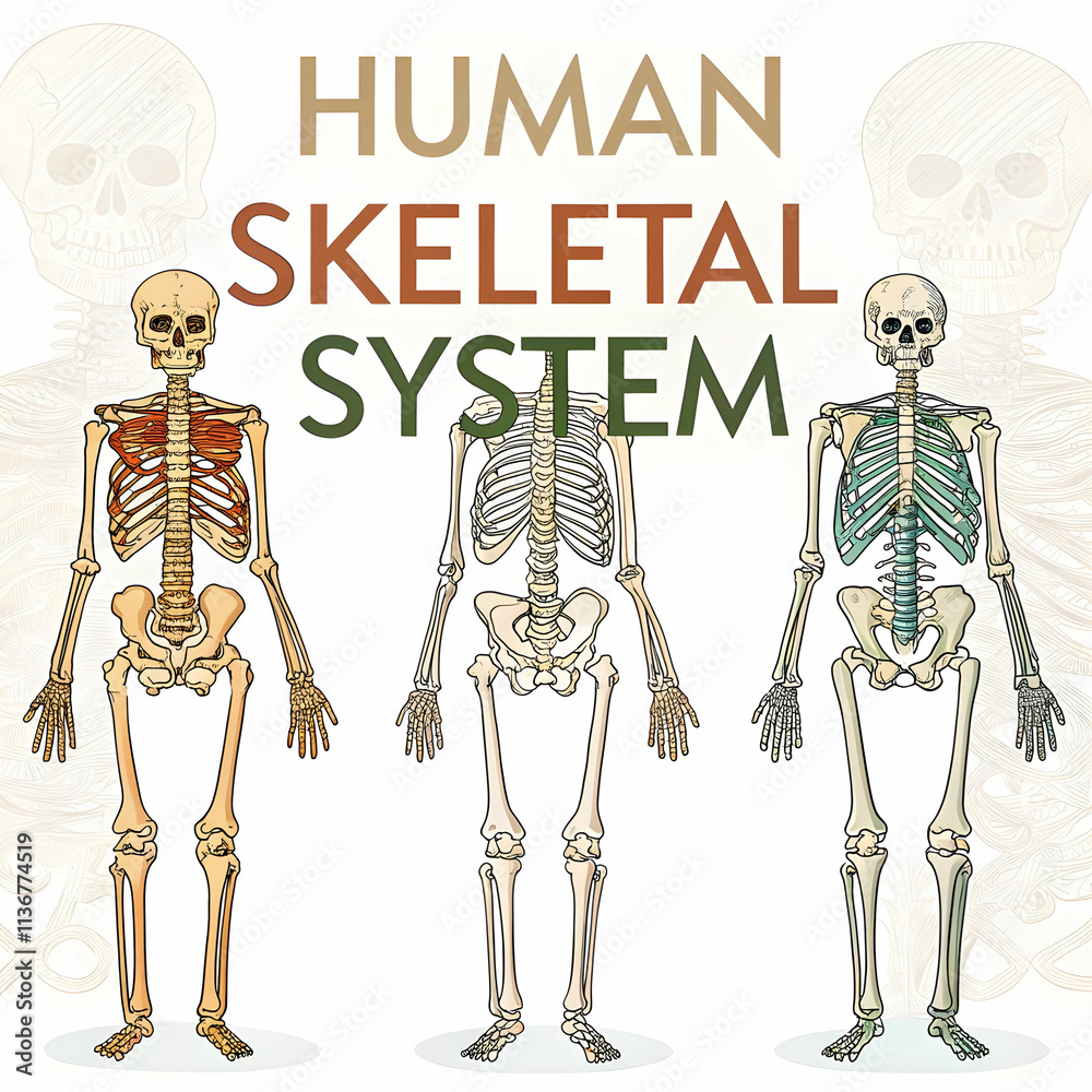 The human skeletal system consists of bones and joints, providing ...