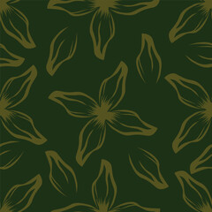 Poster - Beautiful pattern with flowers and leaf. Floral vector illustration.